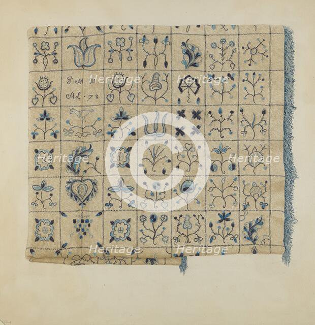 Coverlet, 1935/1942. Creator: Mae A. Clarke.