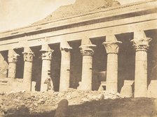 Colonnade latérale de la cour du Temple d'Isis, à Philae, April 1850. Creator: Maxime du Camp.