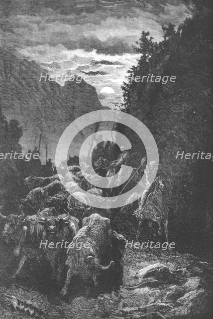 'Bulls for the Fight; An Autumn Tour in Andalusia', 1875. Creator: Gustave Doré.