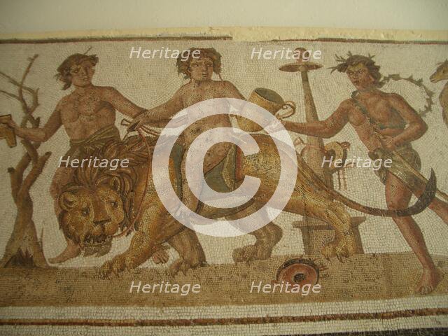 Mosaic, El Jem Museum, El Djem, Tunisia, 2009. Creator: Amanda Waite.