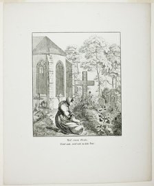 On a Grave, plate nine from Zehn Blätter zu Hebels Alemannischen Gedichten, 1820. Creator: Sophie Reinhard.