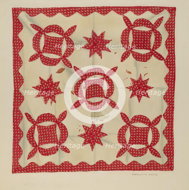 Crib Quilt, 1935/1942. Creator: Charlotte Angus.