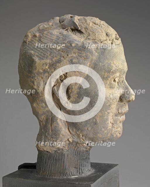 Head, Study for a Portrait of Mme Salle, c. 1892. Creator: Edgar Degas.