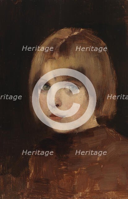 Head of a Girl, 1886. Creator: Helene Schjerfbeck.