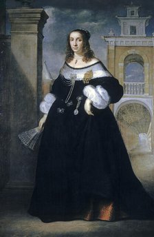 Portrait of Margherita, Wife of Baldassare Vandergoes, 1655-60. Creator: Luigi Primo.