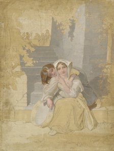 'The tamborine', 1820-1885. Artist: Penry Williams.