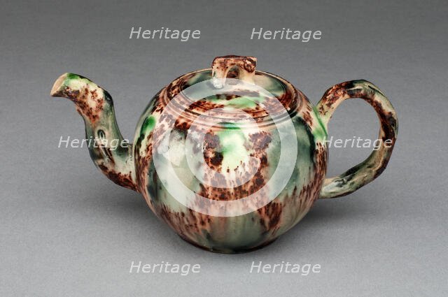 Teapot, Staffordshire, 1760/70. Creator: Staffordshire Potteries.