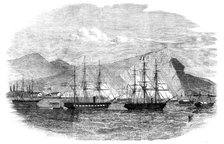 Arica, in Peru, attacked by the Squadron of General Viranco, 1857. Creator: Unknown.