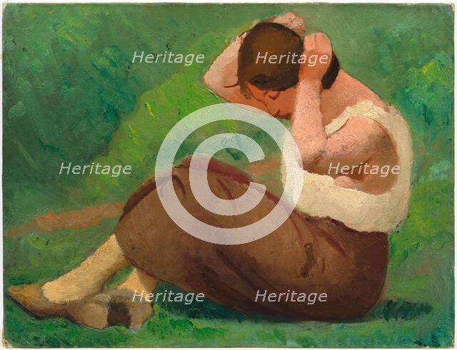 A sitting woman, c1920-1925. Creator: González i Pellicer, Julio (1876-1942).