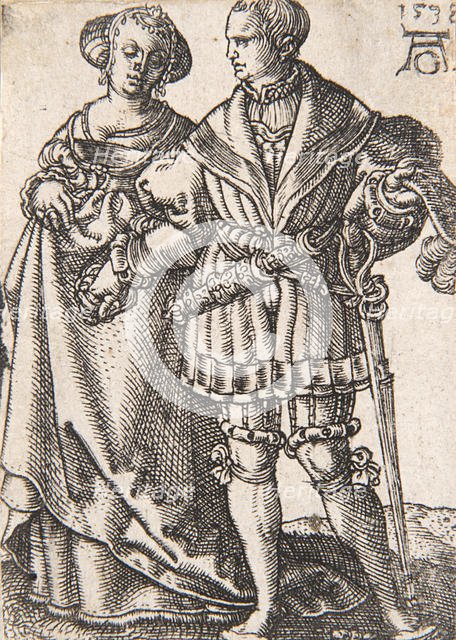 From the series "The Small Wedding Dancers" , 1538. Creator: Aldegrever, Heinrich (1502-1560).