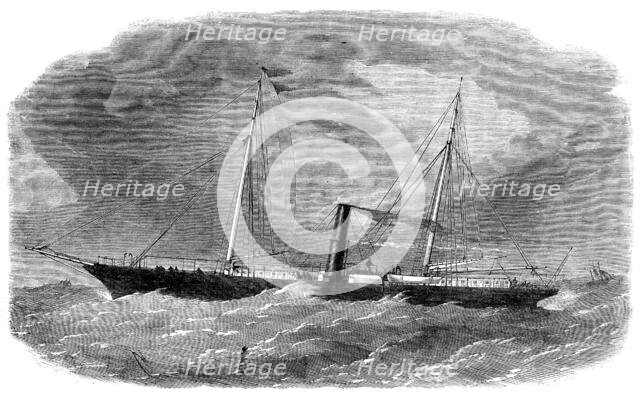 Dudgeon's new double-screw iron steam-ship Flora, 1862. Creator: Unknown.