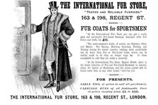 Advertisement for the International Fur Store, 1895. Creator: Unknown.
