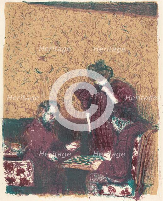 Game of Checkers (La partie de dames), 1897/1898 (published 1899). Creator: Edouard Vuillard.