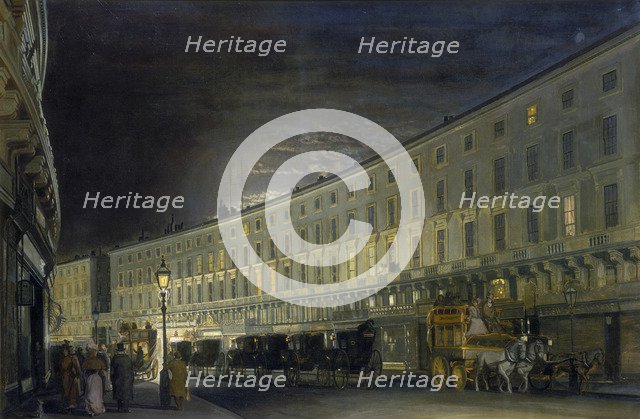 'The Regent Street Quadrant at Night', c1897.  Artist: Francis LM Forster