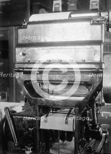 Navy Department, U.S. Tabulator-Printer Machine, Bureau Sup. And Accts., 1917. Creator: Harris & Ewing.