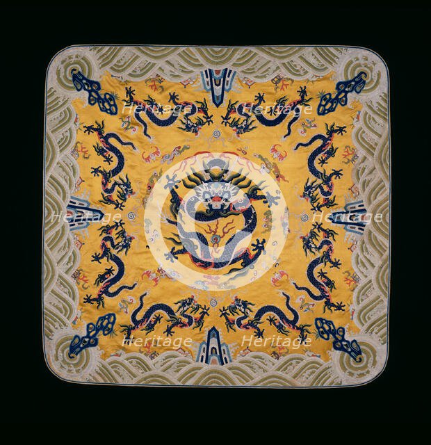 Cushion Cover, China, Qing dynasty (1644-1911), 1801/25. Creator: Unknown.