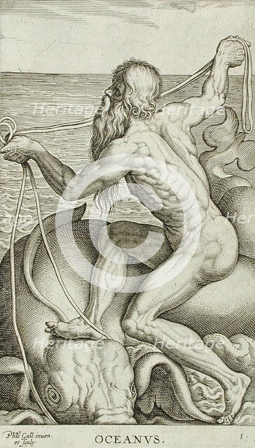 Oceanus, 1586. Creator: Philip Galle.