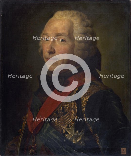 Portrait of Charles Louis Auguste Fouquet, duc de Belle-Isle (1684-1761). Creator: La Tour, Maurice Quentin de (1704-1788).