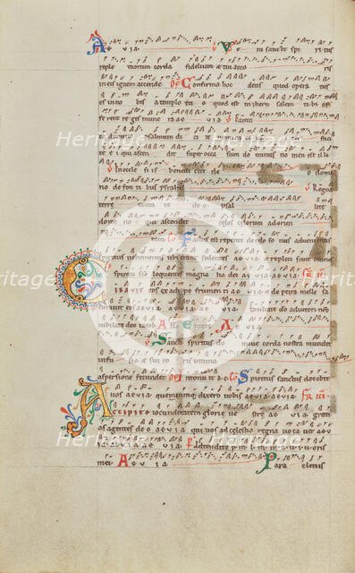 Decorated Initial C; Decorated Initial A; Stammheim Missal, probably 1170s. Creator: Unknown.