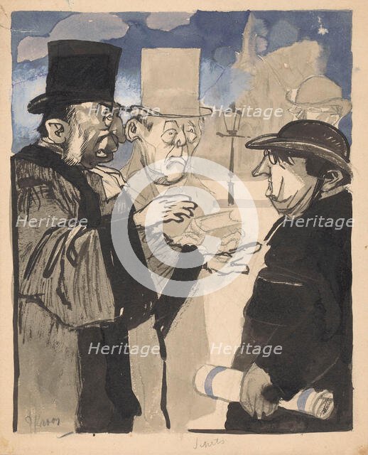 Men on the street, 1920-1930. Creator: Patrick Kroon.