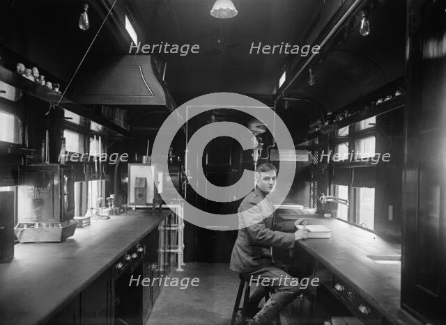 Red Cross, American - Sanitary Railroad Car, 1917. Creator: Harris & Ewing.