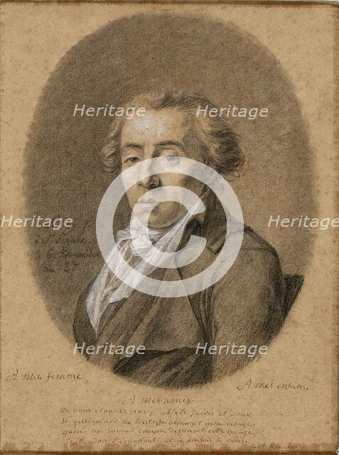 Portrait of the poet Jean-Antoine Roucher (1745-1794), 1794. Creator: Leroy, Joseph-François (1768-1829).