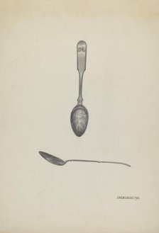 Silver Teaspoon, 1936. Creator: Irene M. Burge.