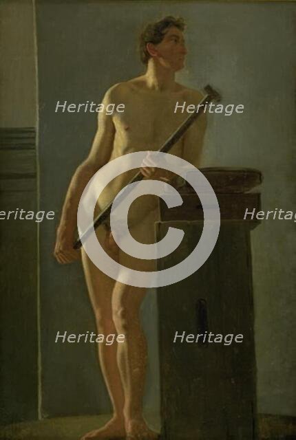 Male Model, 1824-1827. Creator: Wilhelm Bendz.