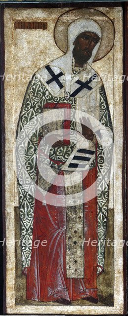 Saint Leontius of Rostov, 16th century. Creator: Russian icon.