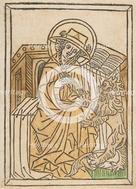 St. Jerome (Schr. 1554a), 15th century., 15th century. Creator: Anon.