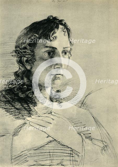 Head and hands of St John, 1806, (1943). Creator: Philipp Otto Runge.