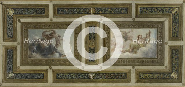 Esquisse pour la mairie de Saint-Maur-des-Fossés : La Nuit et le Jour, 1883. Creator: Paul Albert Baudouin.