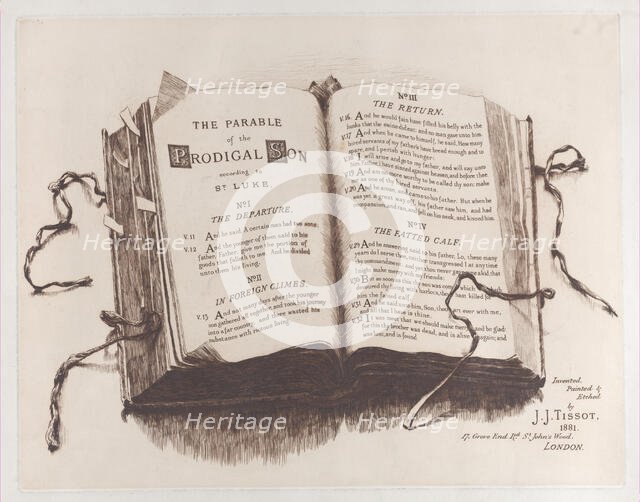 The Parable of the Prodigal Son: Frontispiece, 1882. Creator: James Tissot.