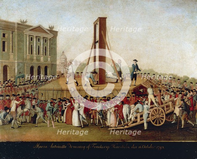 The Execution of Marie Antoinette on October 16, 1793, Late 18th cent..