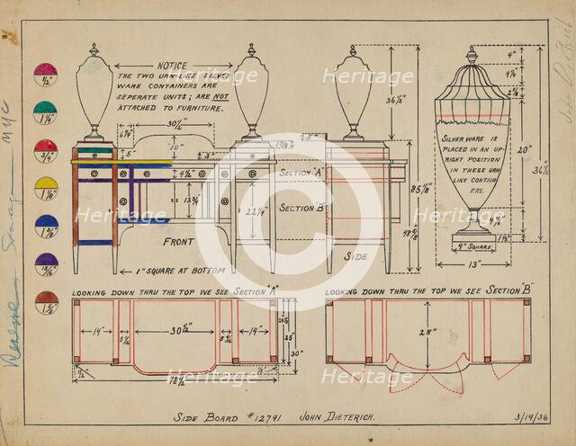 Side Board, 1936. Creator: John Dieterich.