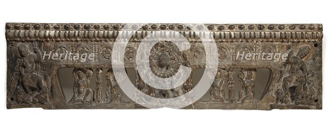 Frontal from the base of a funerary couch..., Period of Division, Northern Qi dynasty, 550-577. Creator: Unknown.