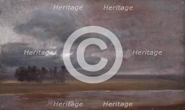 The Elbe in Rain, c1810-1850. Creator: Johan Christian Dahl.