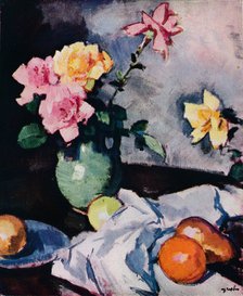 'Roses and Fruit', c1931. Artist: Samuel John Peploe.