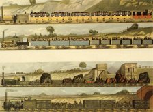 'Travelling on the Liverpool and Machester Railway', 1831, (1945). Creator: SG Hughes.