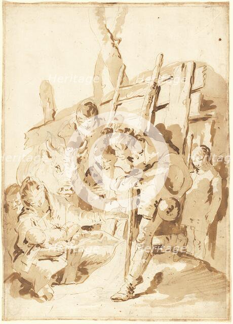 The Adoration of the Shepherds, 1735/1740. Creator: Giovanni Battista Tiepolo.