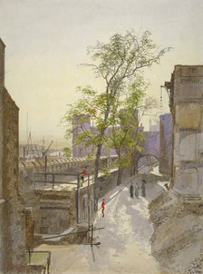 View of store rooms looking west from Cradle Tower, Tower of London, Stepney, London, 1883. Artist: John Crowther