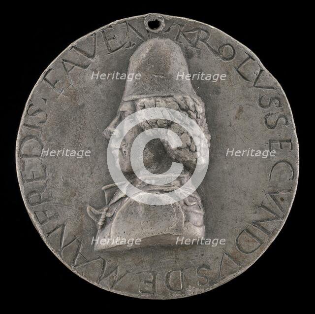 Carlo Manfredi, 1439-1484, Lord of Faenza 1468-1477, 1477. Creator: Sperandio Savelli.