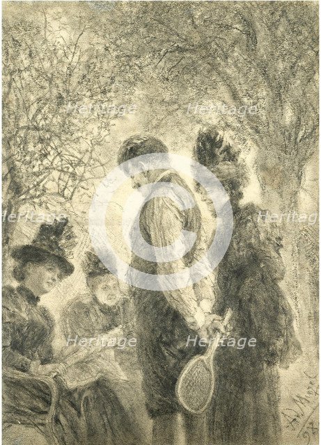 After a tennis match.