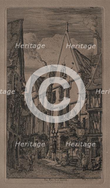 Rue des Toilés, Bourges. Creator: Charles Meryon (French, 1821-1868).