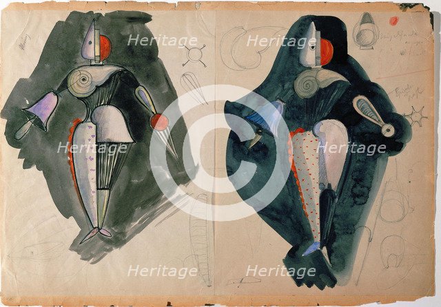 Costume design for the Triadic Ballet , 1920s.