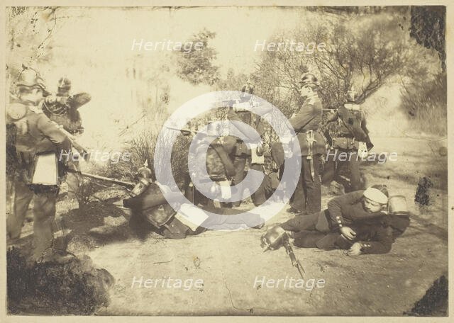 Skirmish between a Prussian Reconnaissance unit and...Faidherbe's Army..., Jan 21, 1871 Creator: Unknown.