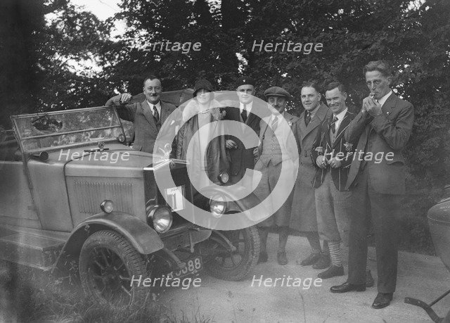 Morris Cowley with participants in the JCC Inter-Centre Rally, 1932. Artist: Bill Brunell.