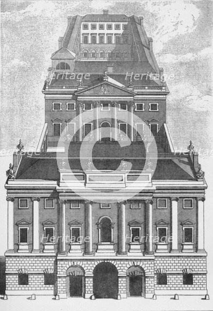 A perspective view of the Bank of England, 1743 (1903). Artist: Robert West.