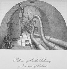 View of the south subway at the west end of Holborn Viaduct, City of London, 1871. Artist: Anon