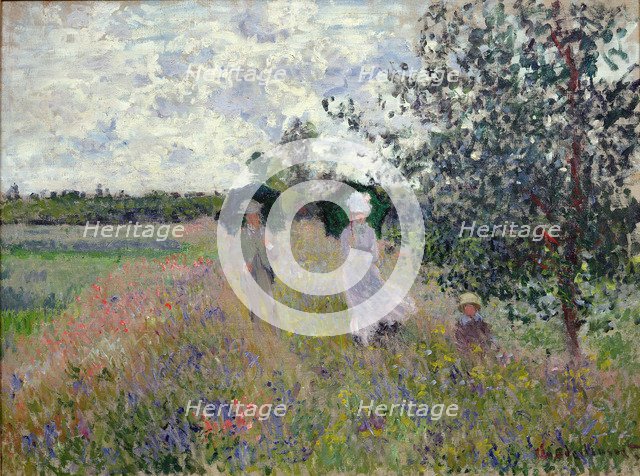 Taking a walk near Argenteuil. Artist: Monet, Claude (1840-1926)